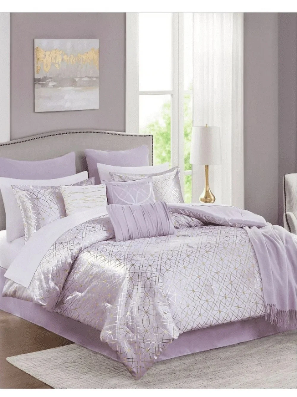 JLA HOME Solene Lilac - Queen, 14-Pc. Comforter Set 022164121995